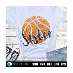 basketball sister svg, basketball cut file, cricut svg
