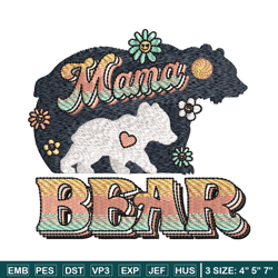 mama bear embroidery design, halloween embroidery, embroidery file, embroidery shirt, emb design, digital download