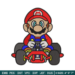 mario car embroidery design, mario embroidery, embroidery file, embroidery shirt, emb design, digital download