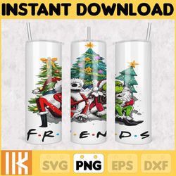 grinch friends png , 20oz skinny tumbler wrap, cartoon funny christmas design tumbler png digital