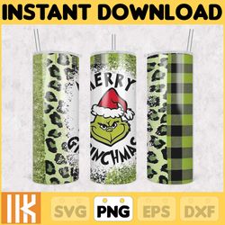 merry grinchmas png , 20oz skinny tumbler wrap, cartoon funny christmas design tumbler png digital