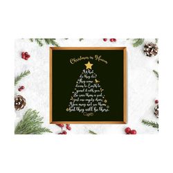 christmas in heaven svg, memorial christmas svg, christmas decor svg, christmas in heaven poem sign