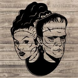 horror movie characters svg, frankenstein svg, monster t-shirt decal graphics, cricut cutting files clip svg eps dxf png