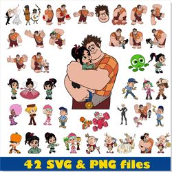 wreck it ralph svg bundle layered, wreck it ralph png clipart, disney wreck it ralph svg cricut, wreck it ralph vector