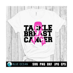 tackle breast cancer svg, breast cancer svg, breastcancer svg, football cancer svg, fight cancer svg