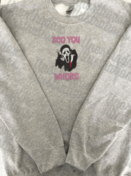 boo you whore embroidery design, face ghost embroidery machine file, scary halloween, embroidery machine design