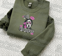 boo you horror embroidery design, face ghost embroidery machine file, scary halloween, embroidery design for shirt craft