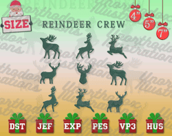 reindeer crew embroidery machine design, merry xmas 2023 embroidery design, winter season story embroidery design