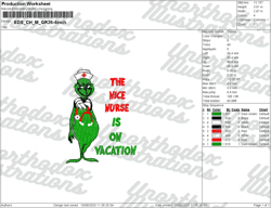 the nice nurse is on vacation embroidery design, movie christmas embroidery machine file, happy christmas embroidery design,  christmas 2023 embroidery file, green monster