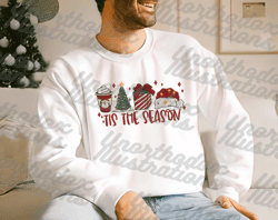 tis the season embroidery designs, christmas embroidery designs, christmas latte embroidery, hand drawn embroidery designs