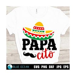 papacito svg, cinco de mayo svg, mexican dad, mexican hat cut files