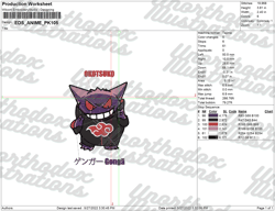 ninja anime embroidery, inspired anime, animal anime, format exp, dst, jef, pes, instant download, anime character, wild Ạnimal, anime embroidery designs