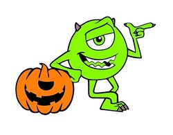 mike wazowski and pumpkin svg, monster inc mike pumpkin svg, mike wazowski halloween svg