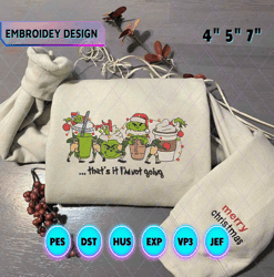 christmas embroidery designs, thats it im not going designs, christmas coffee embroidery designs, est 1957 embroidery files