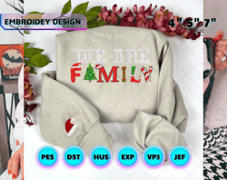 christmas embroidery designs, we are family embroidery, merry christmas embroidery designs, christmas designs
