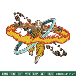 aang embroidery design, avatar embroidery, anime design, embroidery shirt, embroidery file, digital download