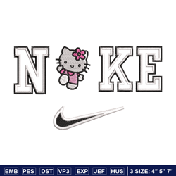 nike kitty embroidery design, hello kitty embroidery, emb design, embroidery shirt, embroidery file, digital download