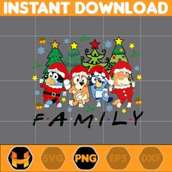 christmas family shirt design png, blue dog family png, christmas cartoon png, design files for sublimation