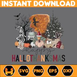 happy hallothanksmas svg, teeth clipart, fall svg, halloween svg, christmas svg, western snow svg, instant download