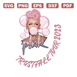 trustfall tour 2023 pink singer bubble gum png download