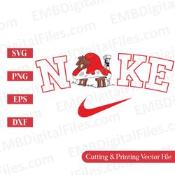 nike swoosh the smurfs hut cartoon character svg for cricut