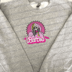 barbi movie embroidery machine design, barbi halloween embroidery file, spooky barbi emrboidery file, embroidery pattern