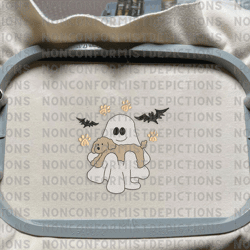 mini ghost dog embroidery design, halloween spooky embroidery design, boo puppy embroidery file