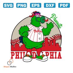 vintage phillie phanatic cartoon baseball svg file for cricut