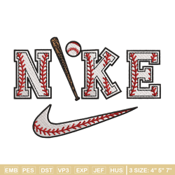 baseball x nike embroidery design, baseball embroidery, nike design, embroidery shirt, embroidery file, digital download