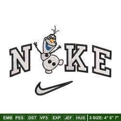 nike x olaf embroidery design, disney embroidery, nike design, embroidery shirt, embroidery file, digital download