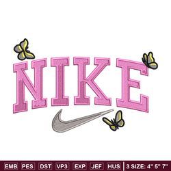 butterfly nike embroidery design, butterfly embroidery, nike design, logo shirt, embroidery shirt, digital download.