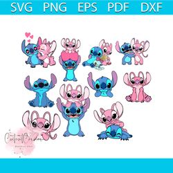 stitch & angel svg bundle, stitch couple svg, stitch love svg, angel svg, stitch angel svg, stitch svg