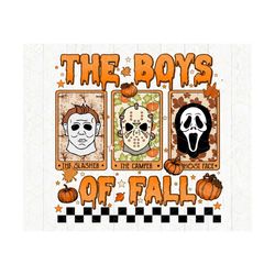 The Boys of Fall- Horror Films - Jason -Micheal Myers- Scream Ghostface pn, - Halloween PNG Sublimation, Horror Characte