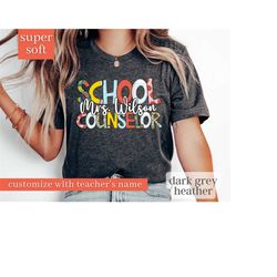 custom school counselor shirt,school counselor tee,teacher name shirt,school counselor gift,back to school teacher shirt