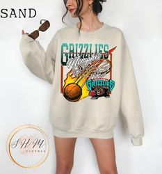 grizzlies basketball oversized sweatshirt memphis grizzlies tshirt 90s oversized graphic hoodie graphic tees