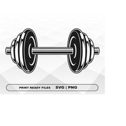 barbell dumbbell svg and png files clipart, barbell print svg, digital download cricut cut files, barbell silhouette cut