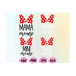 valentine png, mama mouse mini mouse svg, mama mouse matching png, mama mini png, mommy and me png, mini mouse png, digi