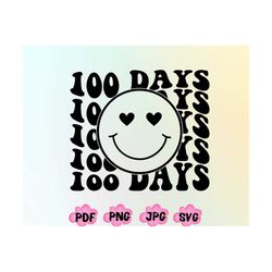 100 Days of School SVG PNG, 100 Days Shirt Svg, School Svg, 100 Days Brighter Svg, Back To School Svg, Teacher Appreciat