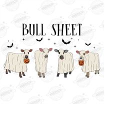 bull sheet png, halloween png, bull png, ghost cows png, funny cow png, fall png, cow lover png, spooky season png, inst