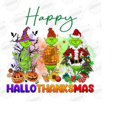 happy hallothanksmas png, gnomes png, halloween png, christmas png, thanksgiving png, sublimation design downloads,chris