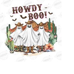 western halloween png, halloween png, howdy boo png, western sublimation, country halloween sublimation design, retro pn