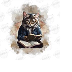 Cute Cat And Floral Books PNG, I Read Banned Books, I'm With The Banned Png, Gift For Book Lover, Librarian Lover Png, G