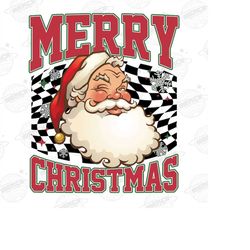 merry christmas png, retro christmas png, christmas png, winter png, retro christmas png, checkered santa claus png, sub