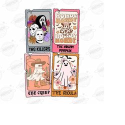 retro halloween tarot card png, retro halloween png, retro western png, summer halloween png, spooky season png, trendy