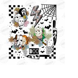 retro halloween png, varsity horror halloween sublimation png, trend spooky vibes png, scary movie png, horror movie hal