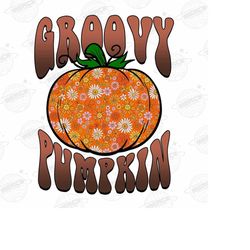 groovy pumpkin png, halloween png, halloween sublimation, spooky season png, spooky vibes png, hippie halloween, retro h