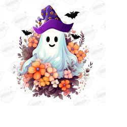 halloween png, spooky ghost, autumn sublimation design, fall png, pumpkins, leaves png, sublimation instant download, gh