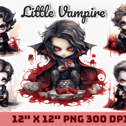 20 desing bundle little vampire chibi sublimation gothic clipart