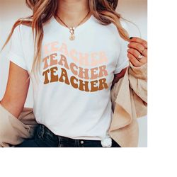 retro teacher shirt, trendy teacher shirt, back to school, best teacher gifts, elementary teacher, fall teacher shirt, r