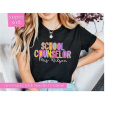 custom school counselor shirt, school counselor gift, guidance counselor, therapist shirt,school psychologist, counselor